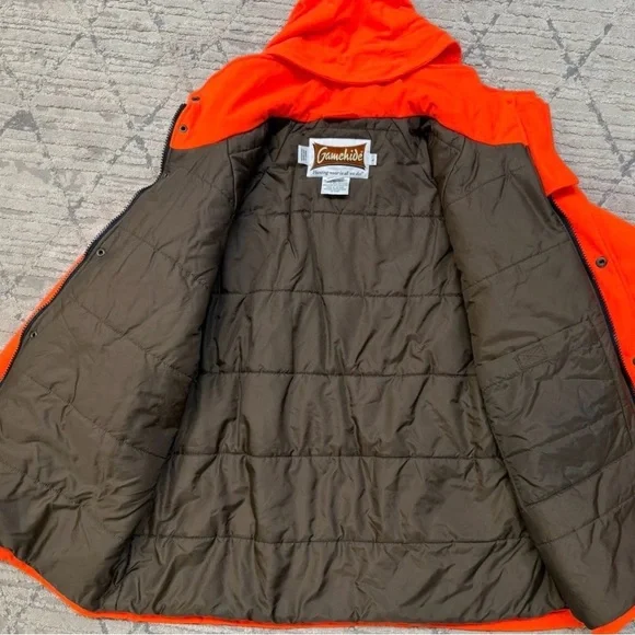 Gamehide Hush Hide Hunting Jacket Blaze Orange Men’s Size Large